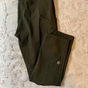 Lululemon Cropped Dark Olive Leggings
